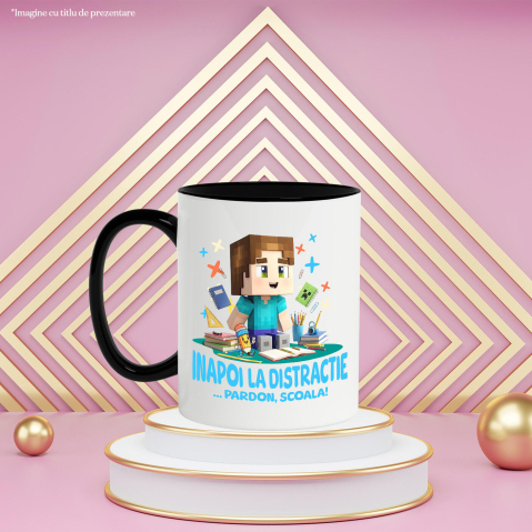 Cana Cu Minecraft – Inceput De Scoala Vesel, Ceramica, 330ML [3]