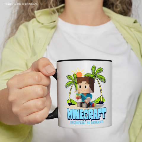 Cana Cu Minecraft si Aventurile la Plaja, Ceramica, 330ML [1]