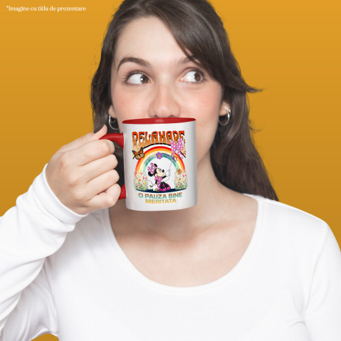 Cana Cu Minnie Bucuroasa Inalta Zmeul in Vant, Ceramica, 330ML [1]