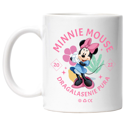 Desene Animate - Cana Cu Minnie, fata care transforma orice zi in poveste Ceramica, 330ML, cu Maner Alb