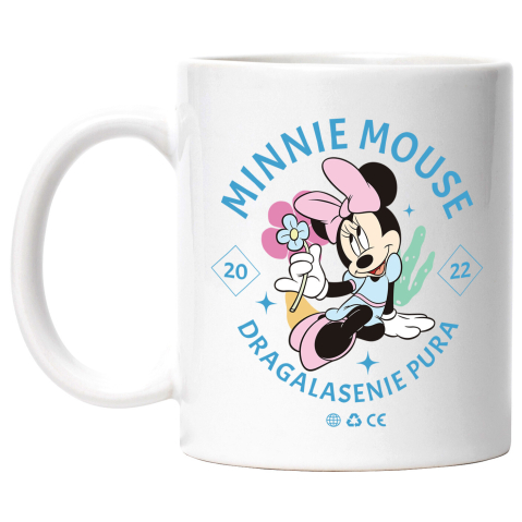 Desene Animate - Cana Cu Minnie, fata cu suflet curat si zambet larg, Ceramica, 330ML