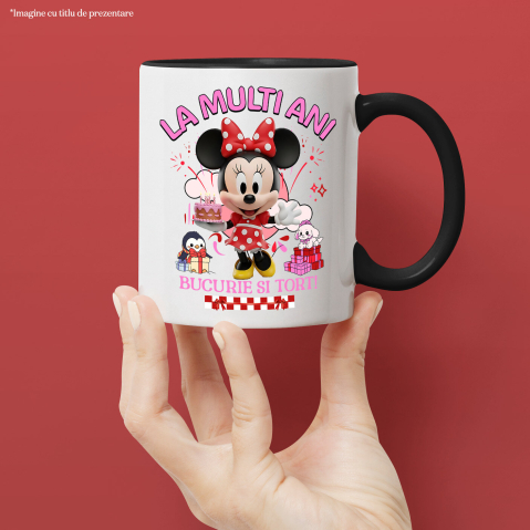 Cana Cu Minnie Mouse – Cadouri si Tort pentru Micile Printese, Ceramica, 330ML [1]