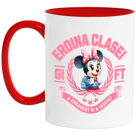 Cani Personalizate - Cana Cu Minnie Mouse – Distractie Si Note Mari, Ceramica, 330ML