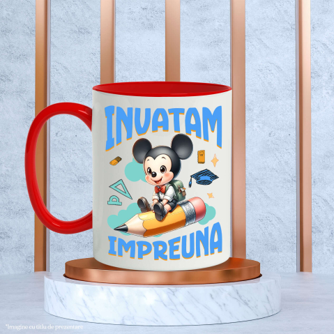 Cana Cu Minnie Mouse – Invatatura Cu Stil, Impreuna Cu Prietenii, Ceramica, 330ML [3]