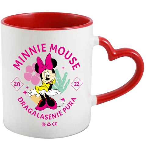 Desene Animate - Cana Cu Minnie, prietena tuturor cu inima de aur, Ceramica, 330ML