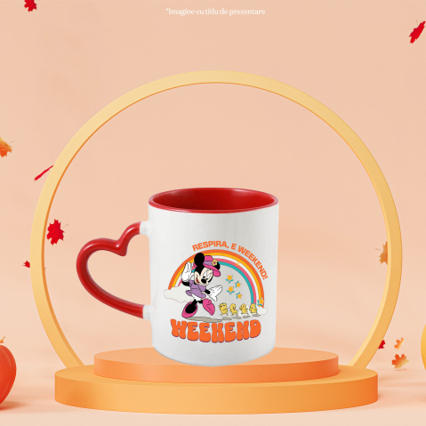 Cana Cu Minnie si Puii Ei in Joaca si Distractie, Ceramica, 330ML [1]