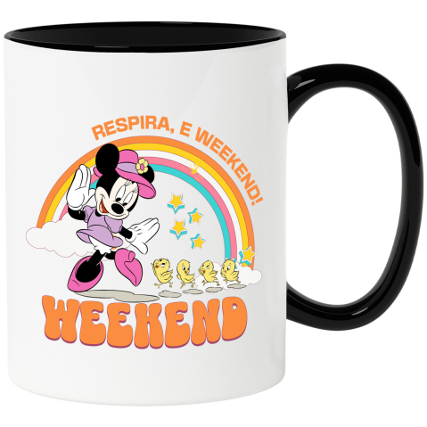 Desene Animate - Cana Cu Minnie si Puii Ei in Joaca si Distractie, Ceramica, 330ML