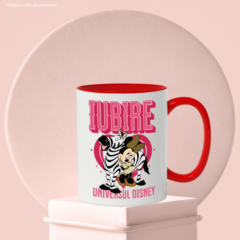 Cana Cu Minnie si Zebra – Aventura cu Zambete, Ceramica, 330ML [3]
