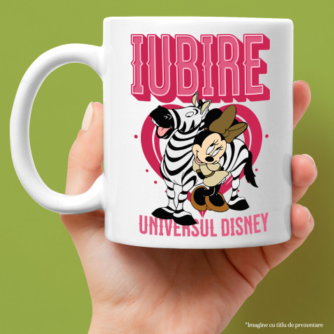 Cana Cu Minnie si Zebra – Aventura cu Zambete, Ceramica, 330ML [1]