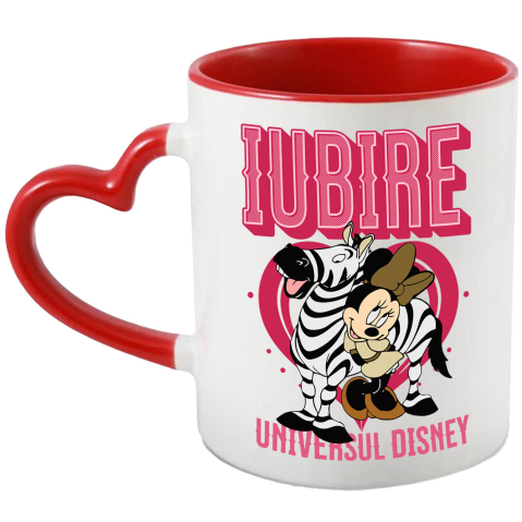 Desene Animate - Cana Cu Minnie si Zebra – Aventura cu Zambete, Ceramica, 330ML