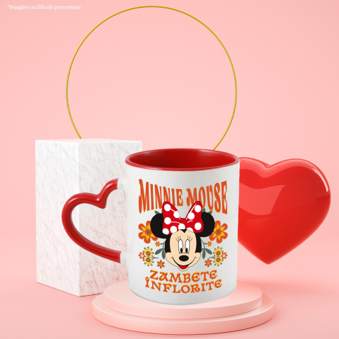 Cana Cu Minnie, zâmbitoare și curajoasă, Ceramica, 330ML [3]