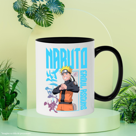 Cana Cu Naruto - calatoria unui baiat cu un vis mare și o putere imensa Ceramica, 330ML, cu Maner Negru [2]