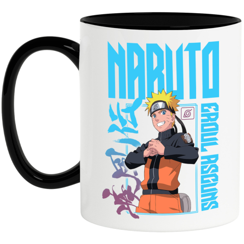 Desene Animate - Cana Cu Naruto - calatoria unui baiat cu un vis mare și o putere imensa Ceramica, 330ML, cu Maner Negru