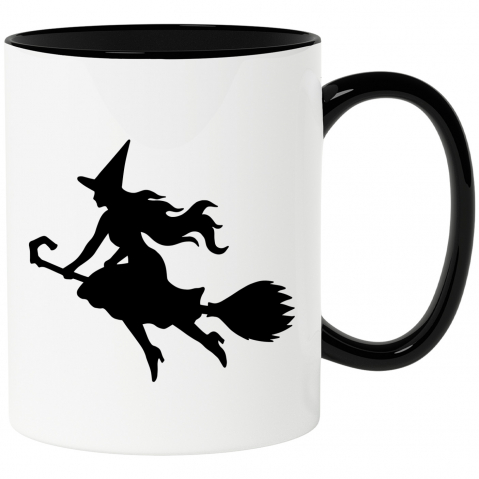 Maner Negru - Cana cu o vrajitoare care zboara pe matura cu Maner Negru