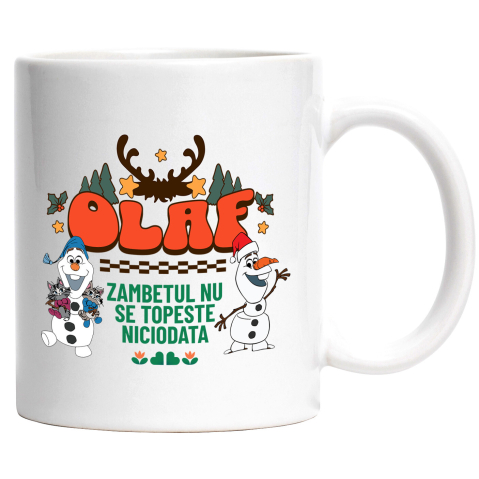 Desene Animate - Cana Cu Olaf - Aventuri cu cel mai vesel om de zapada, Ceramica, 330ML