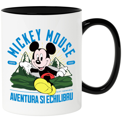 Desene Animate - Cana Cu Pe Carari Montane cu Mickey Mouse, Ceramica, 330ML
