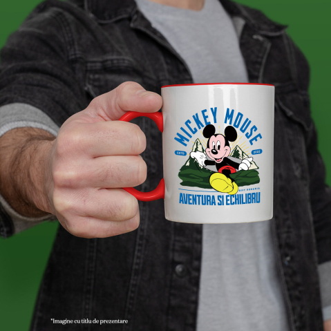 Cana Cu Pe Carari Montane cu Mickey Mouse, Ceramica, 330ML [1]