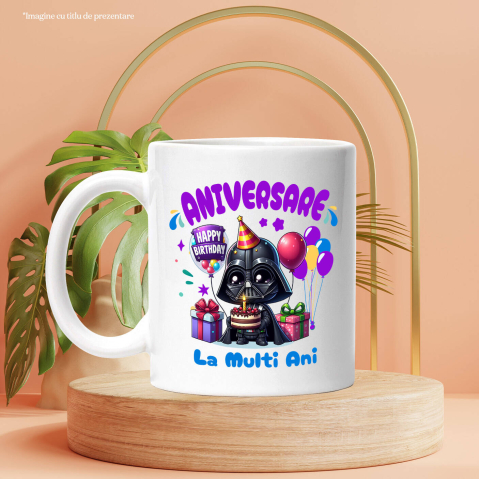 Cana Cu Petrecere Intergalactica cu Darth Vader, Ceramica, 330ML [3]