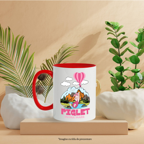Cana Cu Piglet - Micutul care face lumea mai frumoasa, Ceramica, 330ML [3]