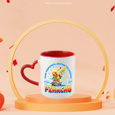 Cana Cu Pikachu: Skateboard Si Energie Pozitiva, Ceramica, 330ML [2]