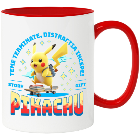 Educatie - Cana Cu Pikachu: Skateboard Si Energie Pozitiva, Ceramica, 330ML