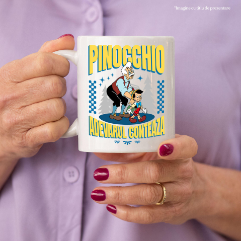 Cana Cu Pinocchio - Batrânul care il îndeamnă să învețe, Ceramica, 330ML [1]