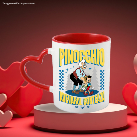 Cana Cu Pinocchio - Batrânul care il îndeamnă să învețe, Ceramica, 330ML [3]