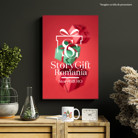 Cana cu pisoi cu mesajul "Meowy Christmas and a Happy Meow Year", Craciun fericit, ilustratie, iarna, an nou fericit, brad cu Maner Alb [3]