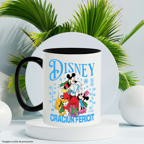 Cana Cu Pluto, Mickey si Minnie Magie de Craciun, Ceramica, 330ML [3]
