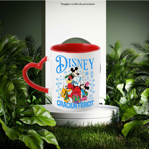 Cana Cu Pluto, Mickey si Minnie Magie de Craciun, Ceramica, 330ML [1]