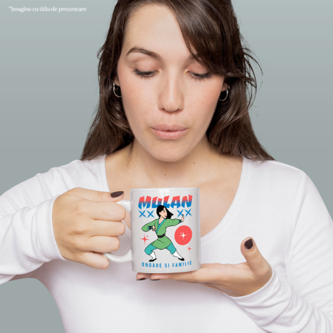 Cana Cu Povestea unei razboinice, Ceramica, 330ML [1]