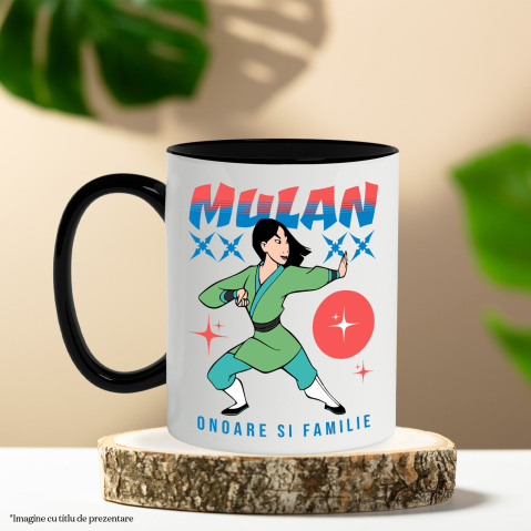 Cana Cu Povestea unei razboinice, Ceramica, 330ML [3]