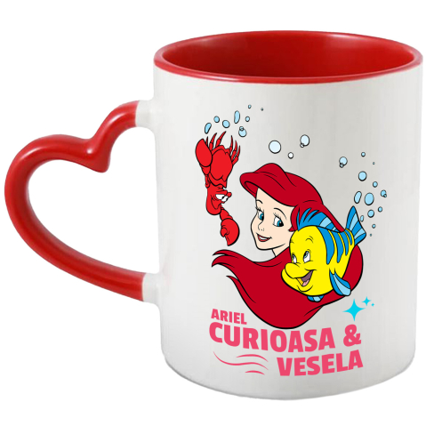 Desene Animate - Cana Cu Povesti Sub Apa cu Ariel si Pestele, Ceramica, 330ML