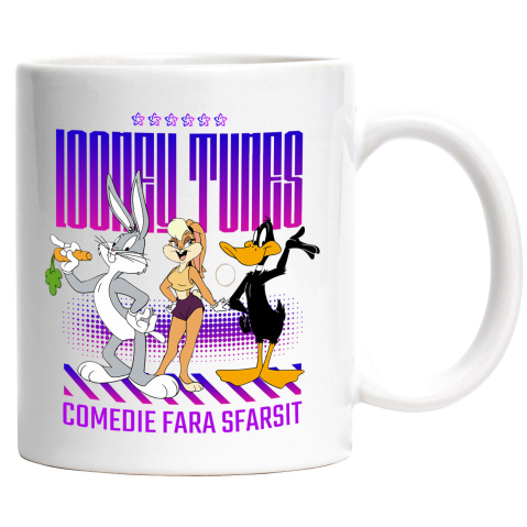 Desene Animate - Cana Cu Prieteni Looney – Bugs, Lola si Daffy, Ceramica, 330ML