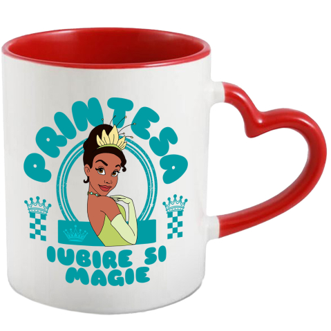 Desene Animate - Cana Cu Printesa - Aventurile Tianei in Taramul Printeselor Curajoase, Ceramica, 330ML