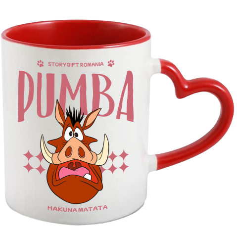Desene Animate - Cana Cu Pumba si prietenii, o lume florala de veselie, Ceramica, 330ML