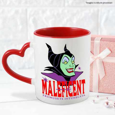 Cana Cu Regina Intunecata si Legamantul de Sange Ceramica, 330ML, cu Maner Inima Rosie [2]