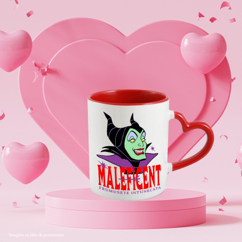 Cana Cu Regina Intunecata si Legamantul de Sange Ceramica, 330ML, cu Maner Inima Rosie [1]