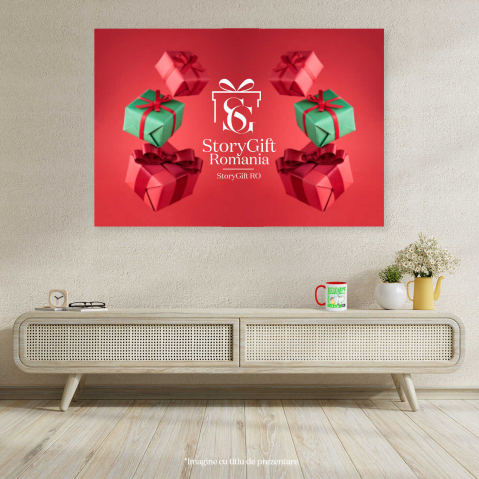 Cana Cu Rick si mitraliera lui emotionala Ceramica, 330ML, cu Maner Rosu [3]