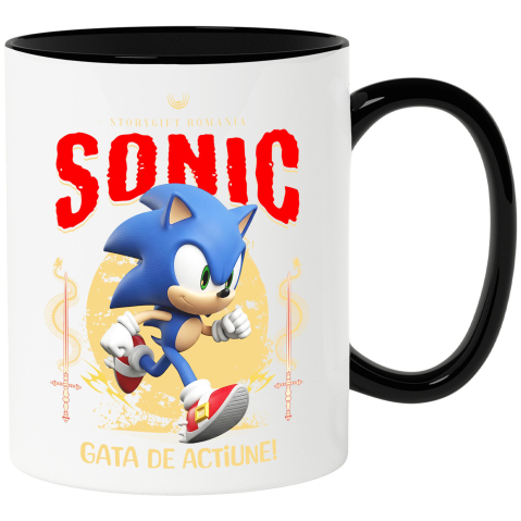 Lume Digitala - Cana Cu Sonic - Disney în Acțiune: Viteză și Magie, Ceramica, 330ML