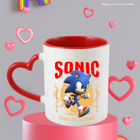 Cana Cu Sonic - Disney în Acțiune: Viteză și Magie, Ceramica, 330ML [3]