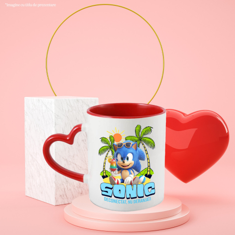 Cana Cu Sonic Tropical: Mare si Palmieri, Ceramica, 330ML [3]