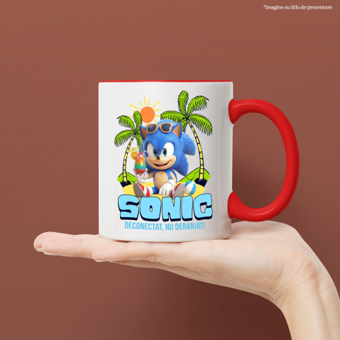 Cana Cu Sonic Tropical: Mare si Palmieri, Ceramica, 330ML [1]