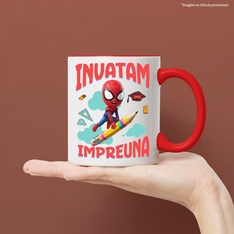 Cana Cu Spiderman – Distractie si Invatare Supereroica, Ceramica, 330ML [2]