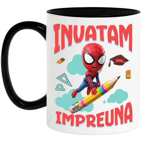 Educatie - Cana Cu Spiderman – Distractie si Invatare Supereroica, Ceramica, 330ML