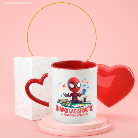 Cana Cu Spiderman – Inceput De Scoala Vesel, Ceramica, 330ML [3]