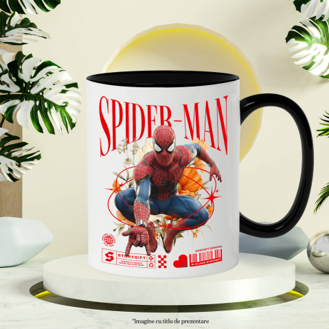 Cana Cu Spiderman si Magia Florilor Disney, Ceramica, 330ML [3]