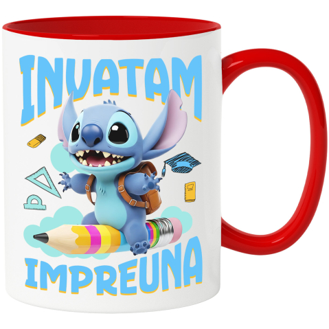 Educatie - Cana Cu Stitch – Aventuri Amuzante de Invatare, Ceramica, 330ML