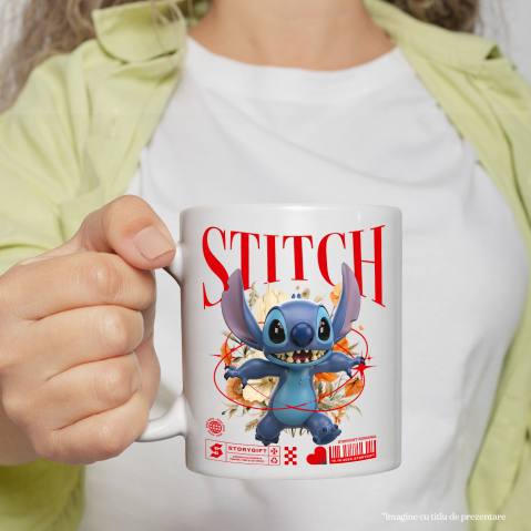 Cana Cu Stitch: Flori Magice din Universul Disney, Ceramica, 330ML [1]