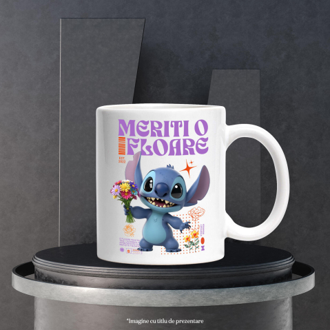 Cana Cu Stitch - Flori Speciale din Lumea Disney, Ceramica, 330ML [3]